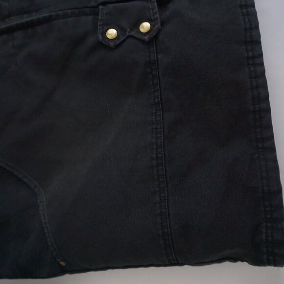 Vintage Tough Duck Black Canvas Detroit Style Corduroy Collar Zip Up Jacket 2XL - Picture 7 of 15